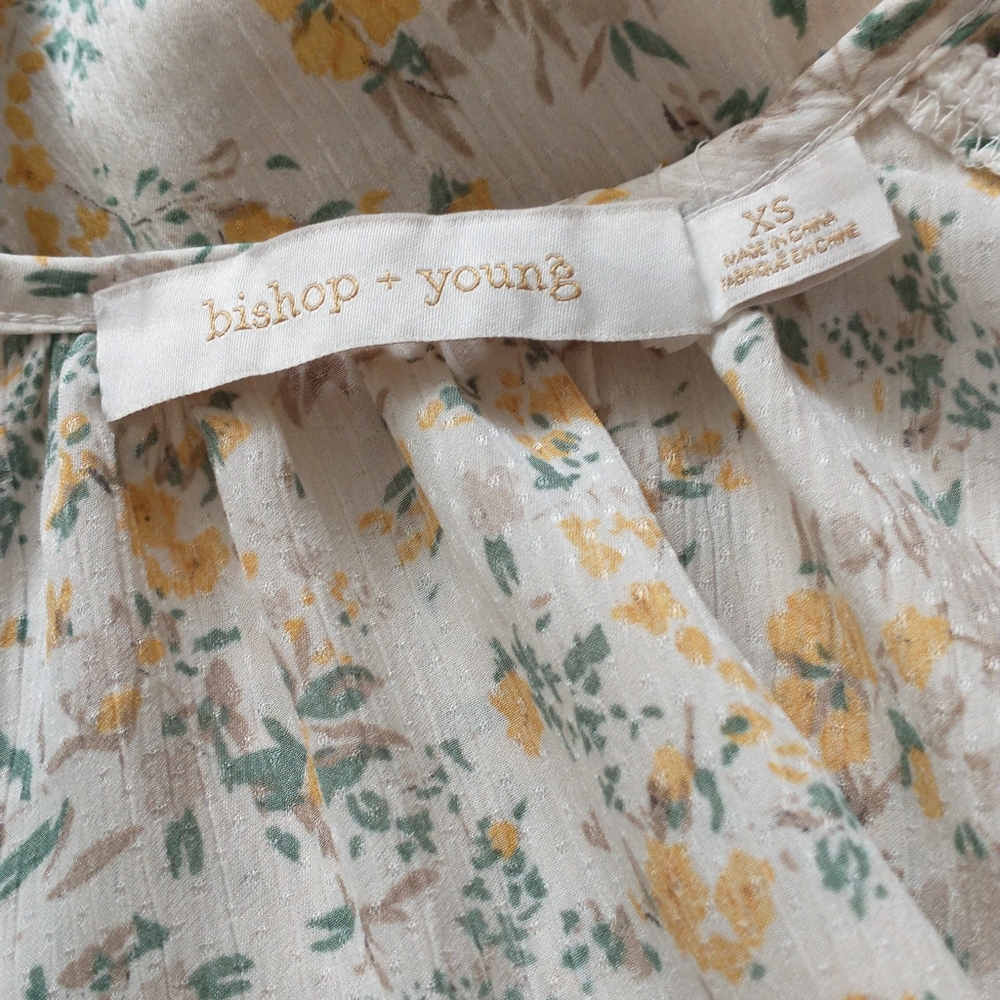 Bishop + Young Anthropologie floral bohemian boho blouse top XS - Picture 10 of 12